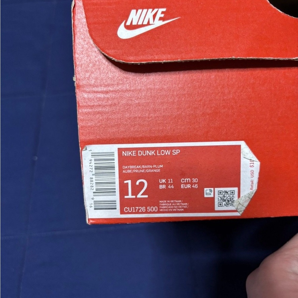 Nike Dunk Low Retro SP Plum 2020 Size 12 - Picture 8 of 8